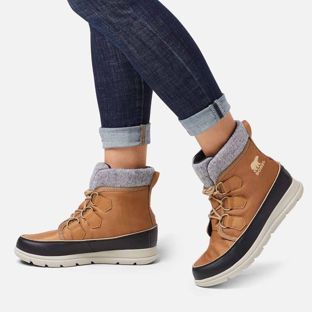 NWT Sorel Explorer Carnival Waterproof Boot ELK Women Size 7.5/UK 5.5/ EUR 38.5